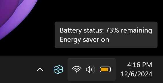 New battery icon design with energy saver