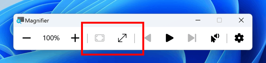 Magnifier UI Update Zoom Reset Fit To Screen