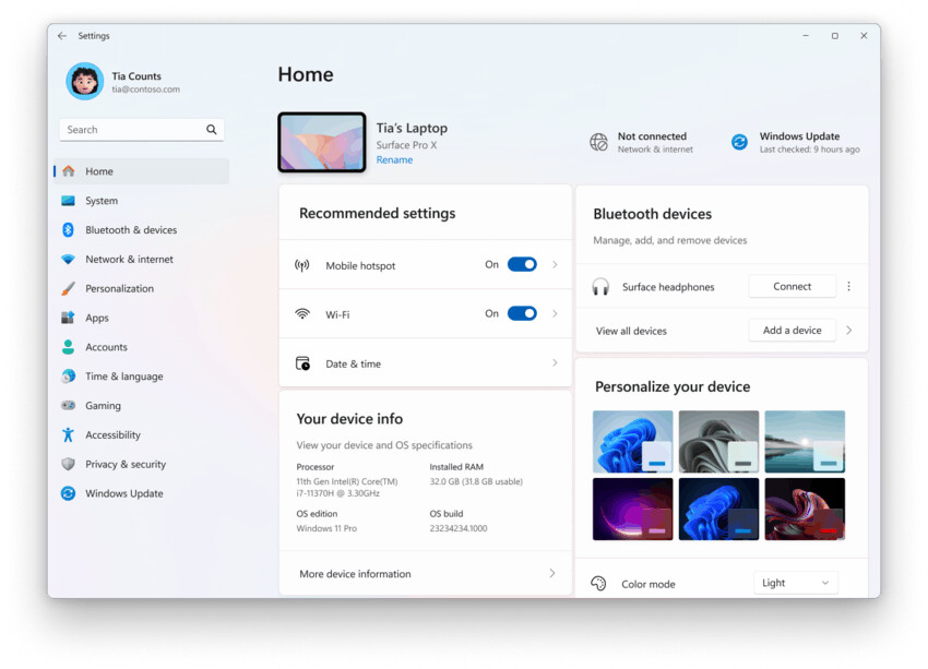 Settings Home For Consumers