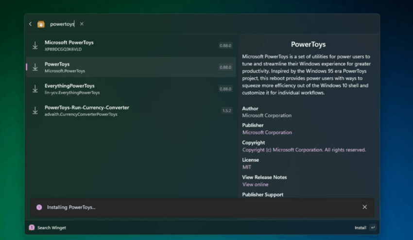 PowerToys Winget 2
