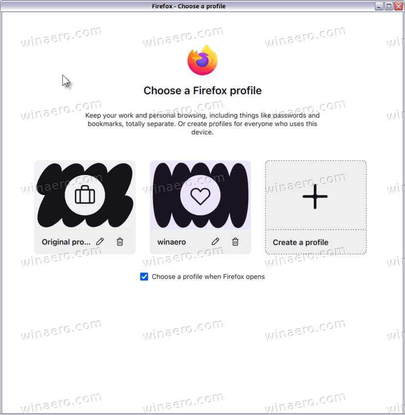 The New Profile Manager
