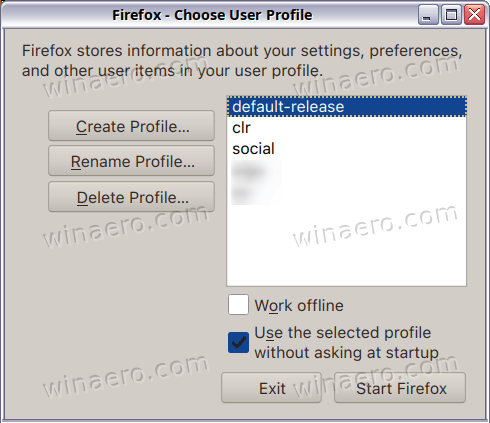 The Old Profile Manager