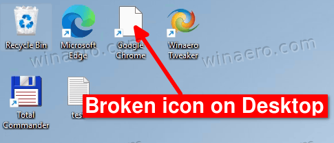 Broken Icon On Desktop In Windows 11