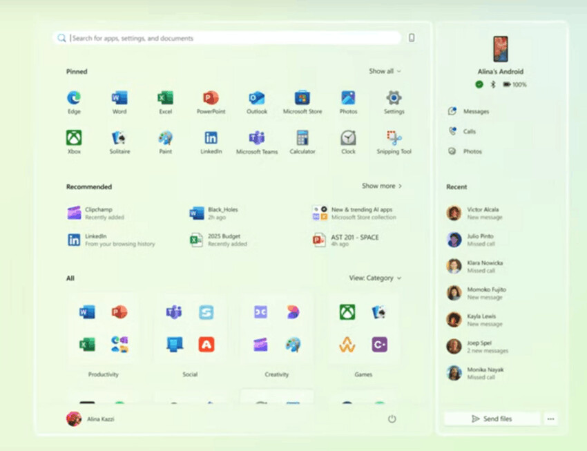 Windows 11 New Start Menu