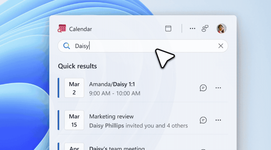 Find And Open Chat Calendar App