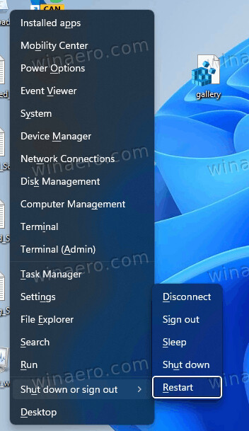 Restart Windows 11