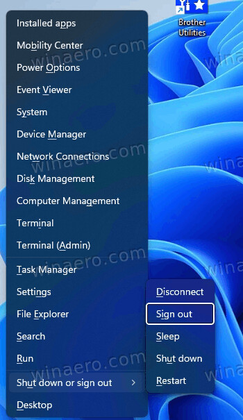 Sign Out From Windows 11
