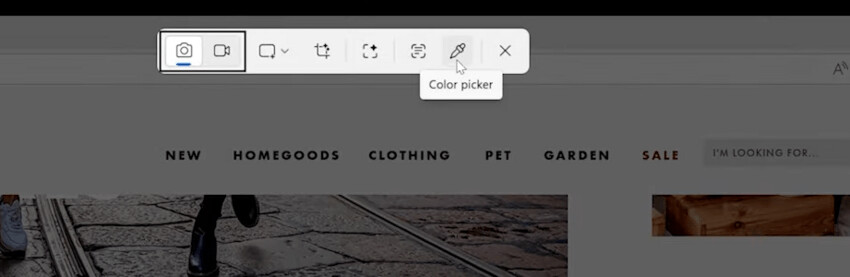 Snipping Tool Color Picker