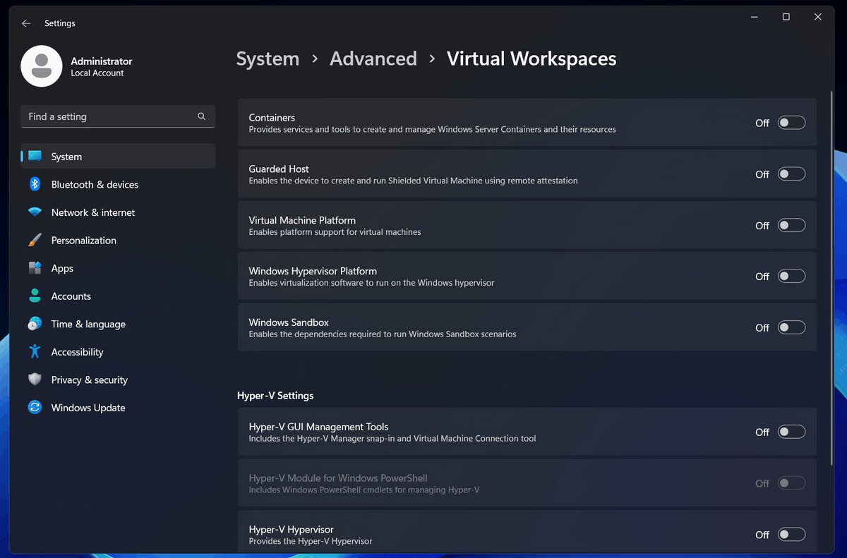 System Advanced Page 3
