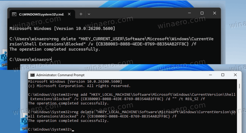 Undo Commands