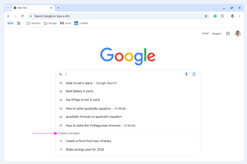 Chrome 138 AI Suggestions