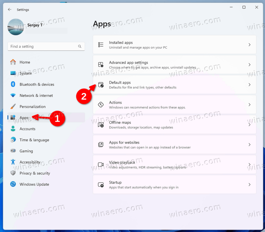 Windows 11 Settings Default Apps