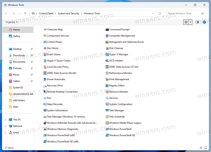 Windows Tools Open