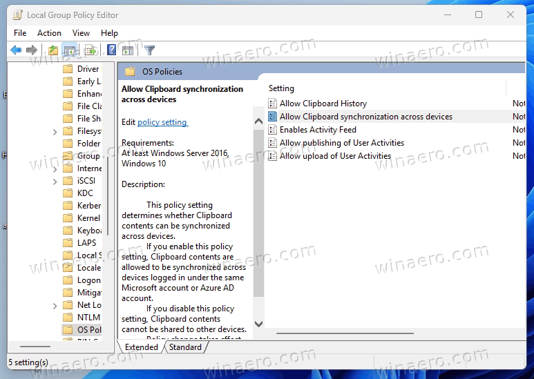 Allow Clipboard Synchronization Across Devices