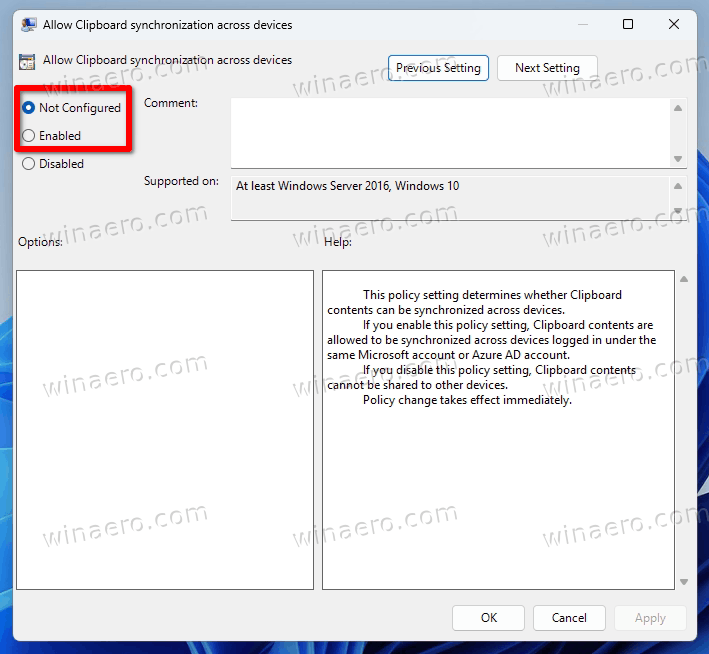 Enable Clipboard History Sync For All Users