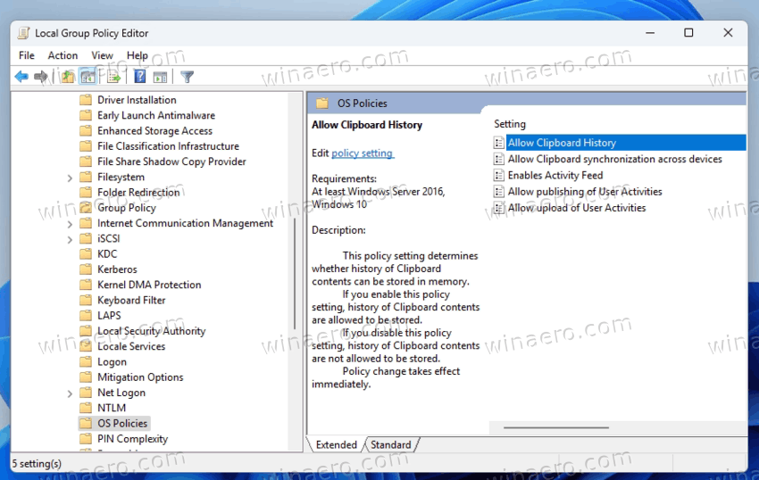 Local Group Policy