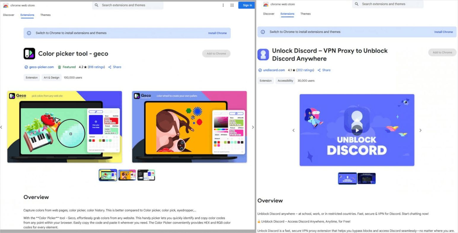 Malicious Chrome Extensions