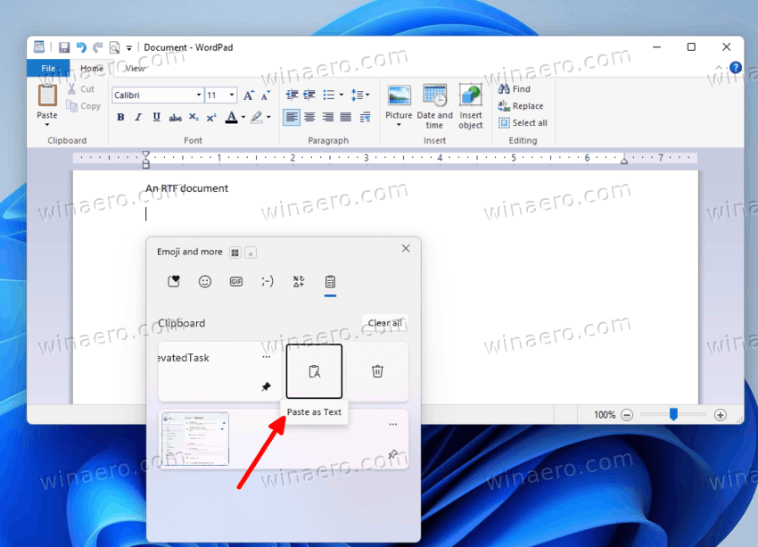 Windows 11 Paste As Plain Text