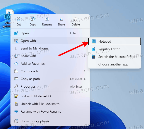 Edit File In Notepad