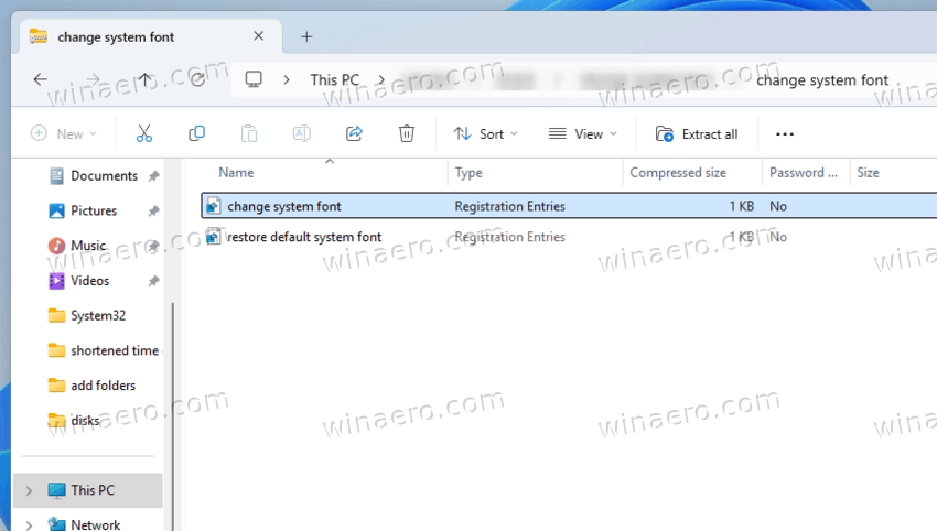 Extract Reg File
