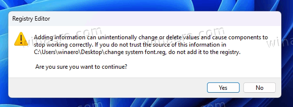 Merge Changes With Registry