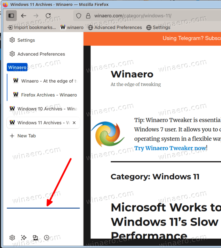 Resizable Vertical Sidebar Tools