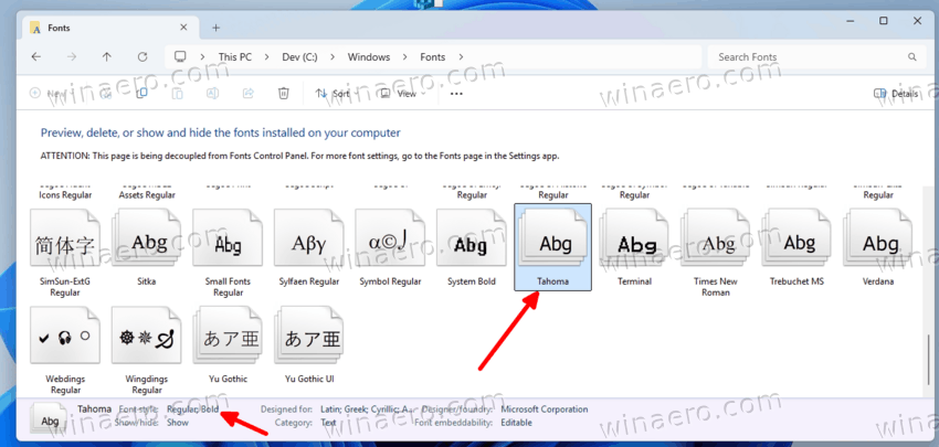 Verify Installed Fonts