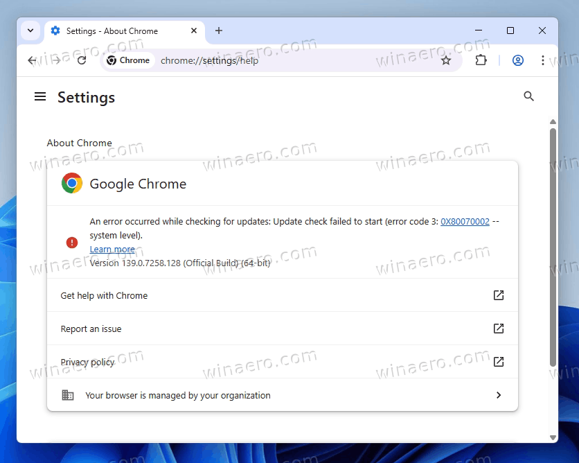 Automatic Updates Disabled In Chrome
