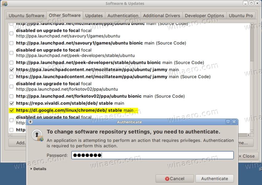 Linux Disable Chrome Repo In Gui