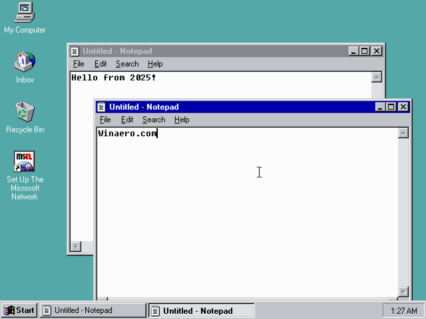 Windows 95 Desktop