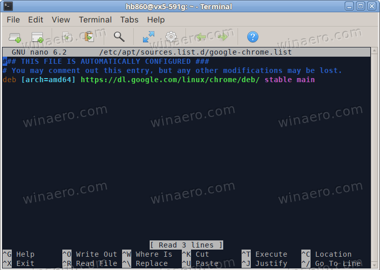 Edit Chrome Repo File