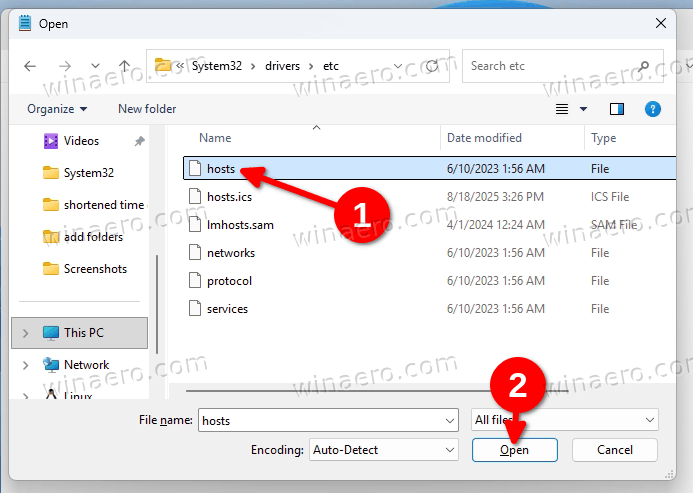 Notepad Open Hosts