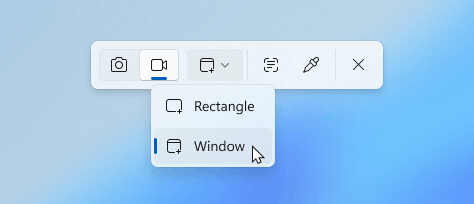 Window Mode Screen Recording In Snipping Tool