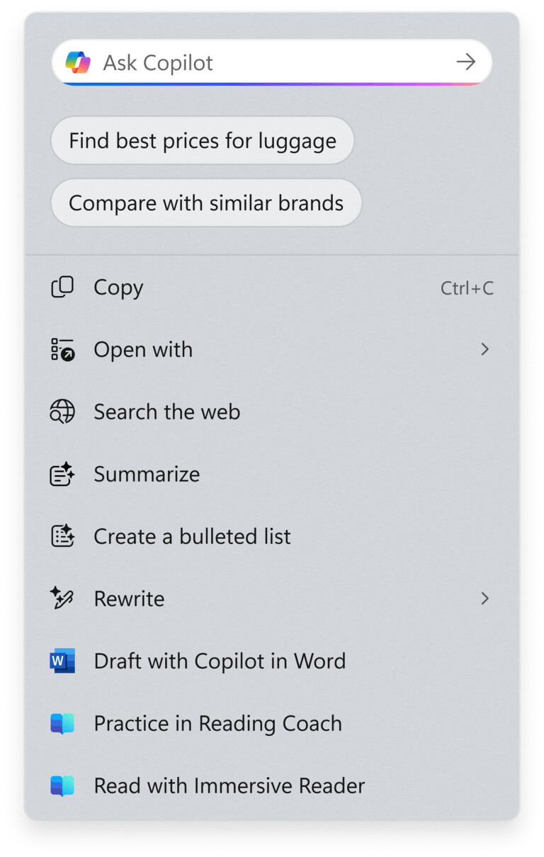Copilot Prompt Box Area