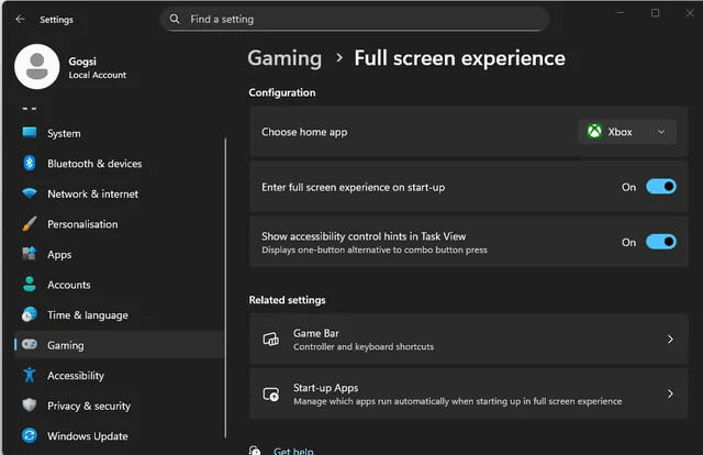Enter fullscreen on startup