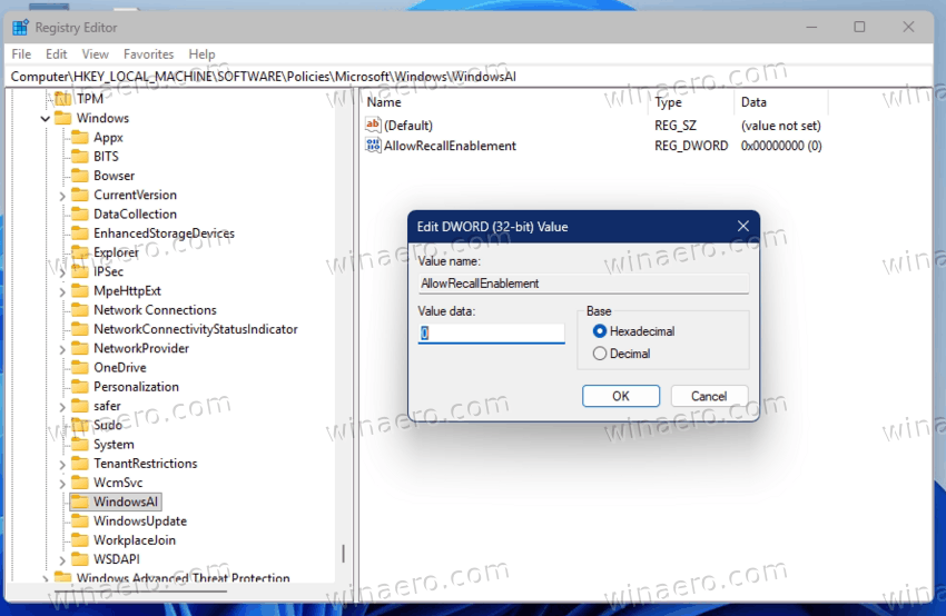 AllowRecallEnablement