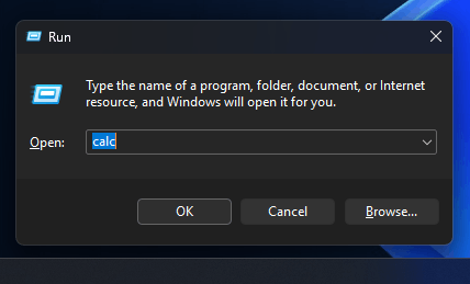 DarkMode Run Dialog