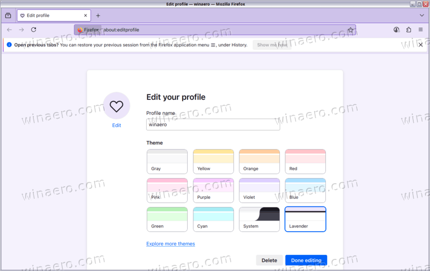 Firefox 144 Profile Customization