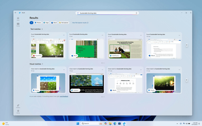 Windows 11 Recall Open