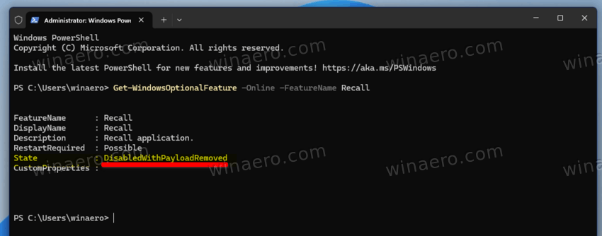 Find Recall Is Enabled