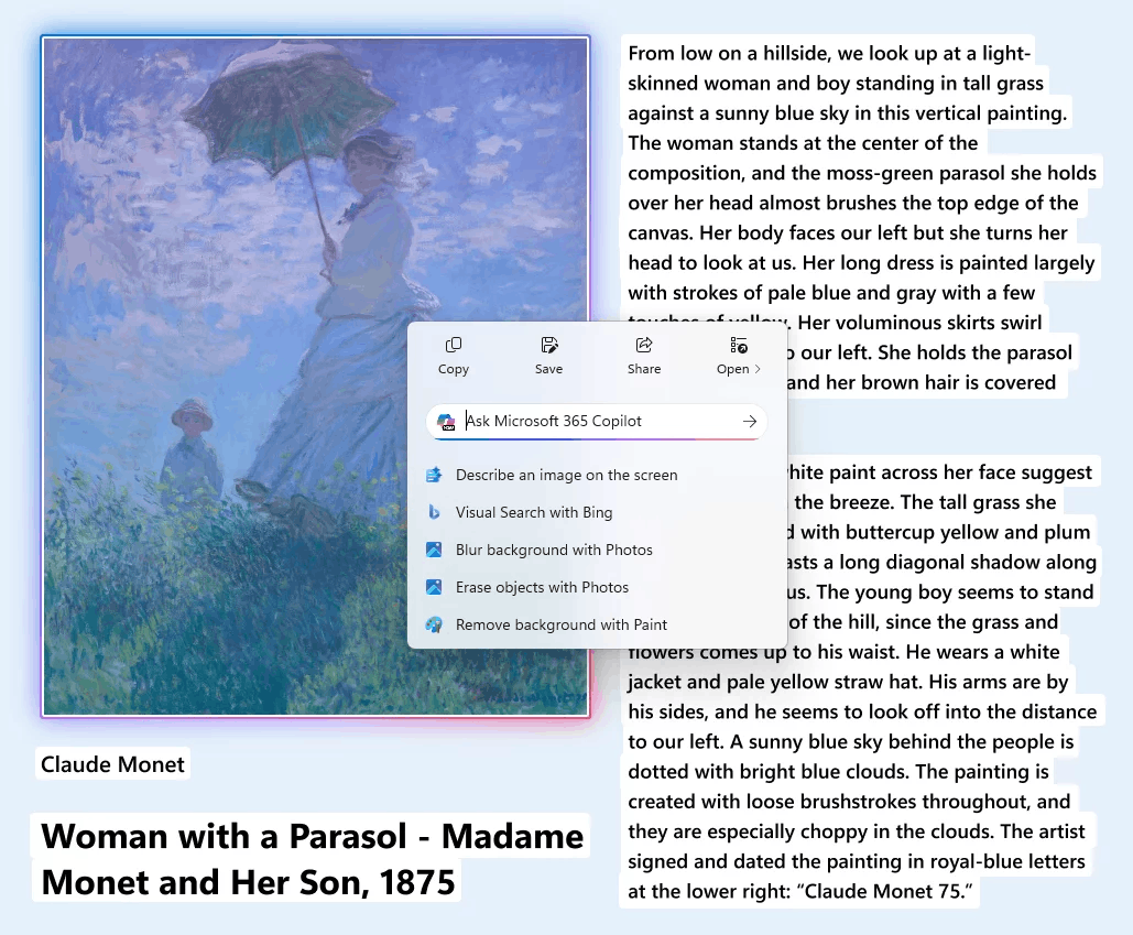 C2d Click To Do Image Context Menu