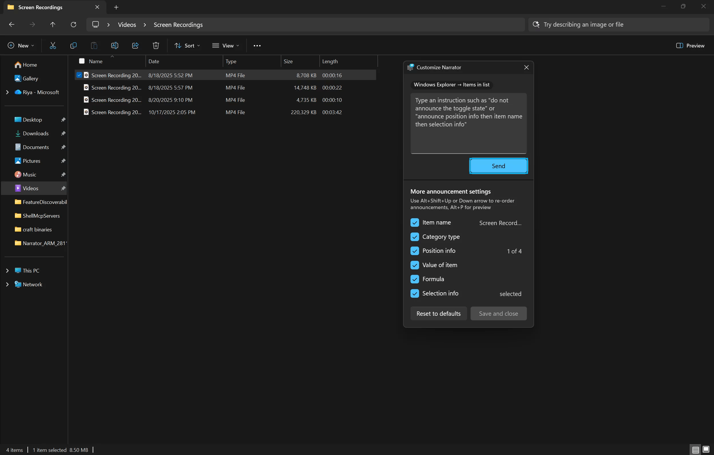 4 App With personalization narrator