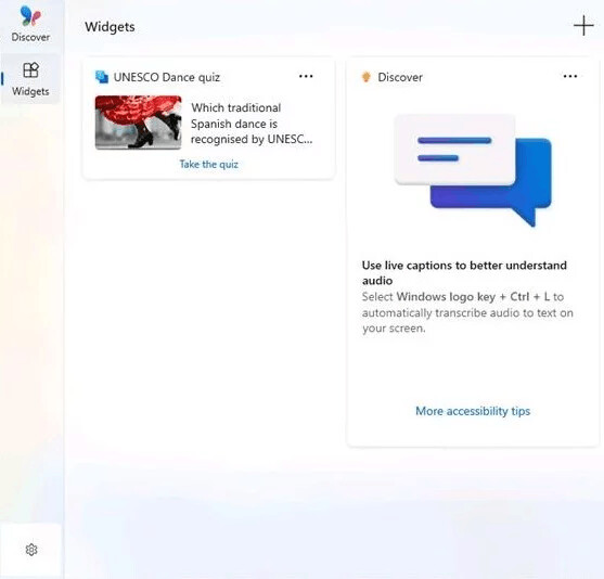 Discover Windows Widget