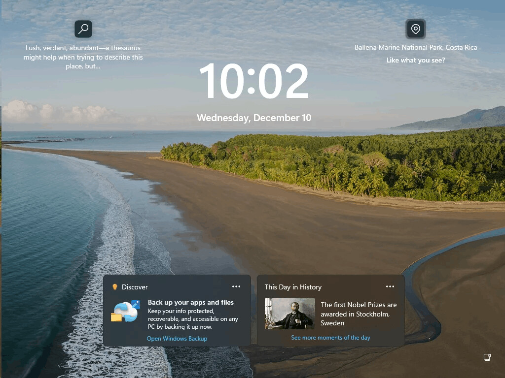 Discover Windows Lock screen widgets
