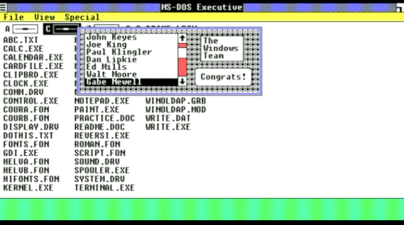 Windows 1.0 Easter Egg