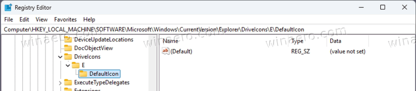 Create DefaultIcon Key