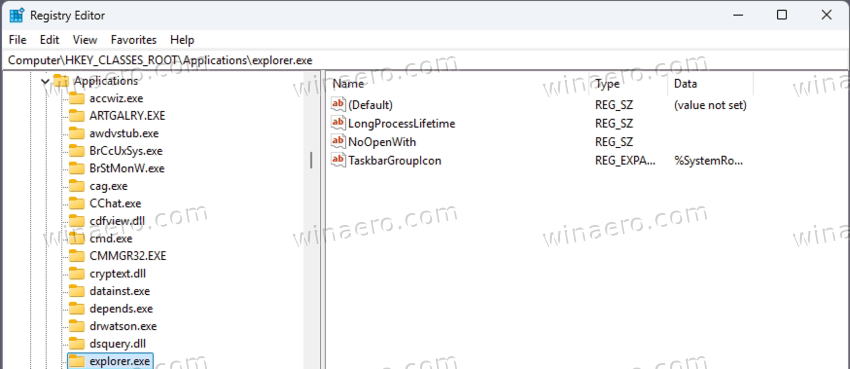 Explorer Key In The Registry