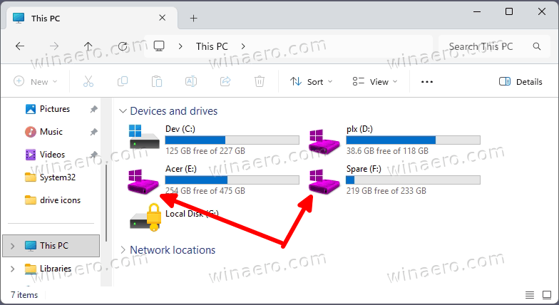New Default Icon For Drives In This Pc