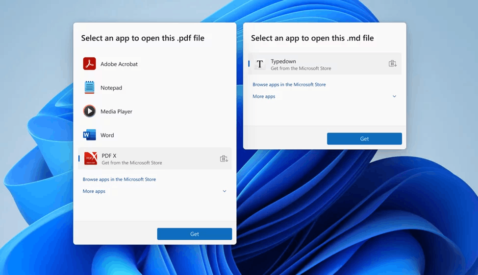 Open With Dialog Box 12 5