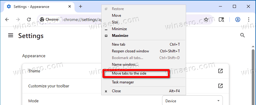 Chrome Vertical Tabs 0004